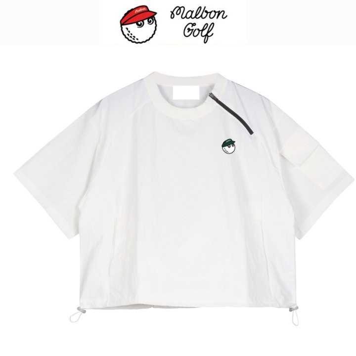 말본 사선지퍼 라운드 아노락반팔(3color)