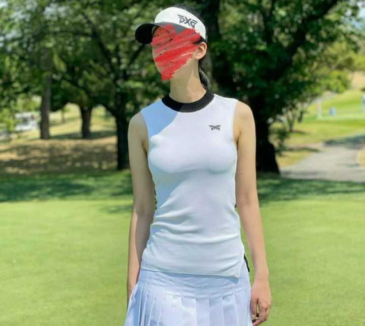 PXG 우먼 베이직 하이넥 니트 썸머 베스트