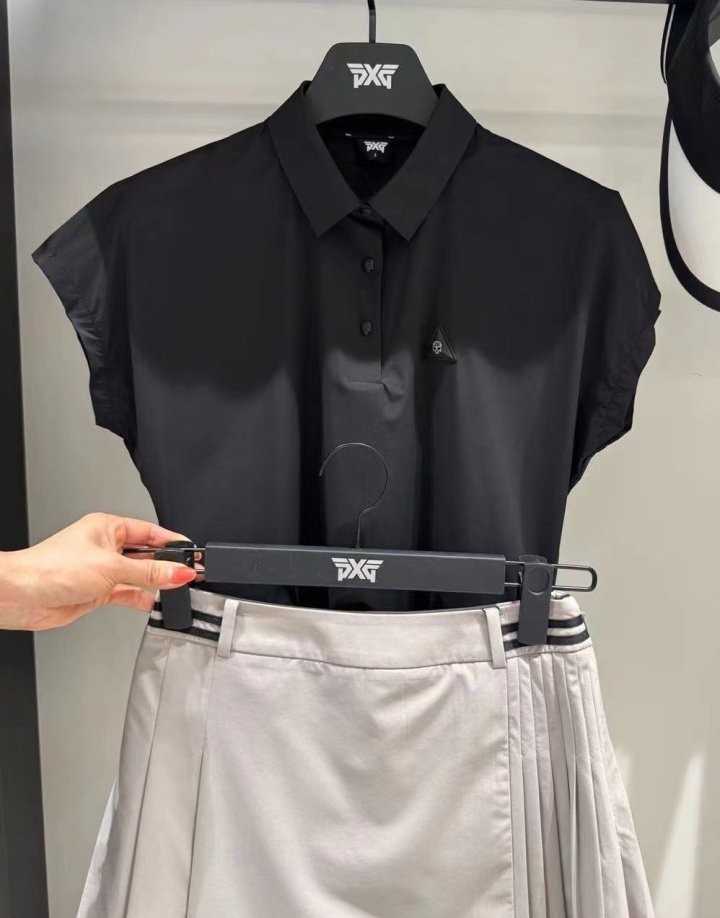 PXG P여성 여름 셔링 포인트 반팔