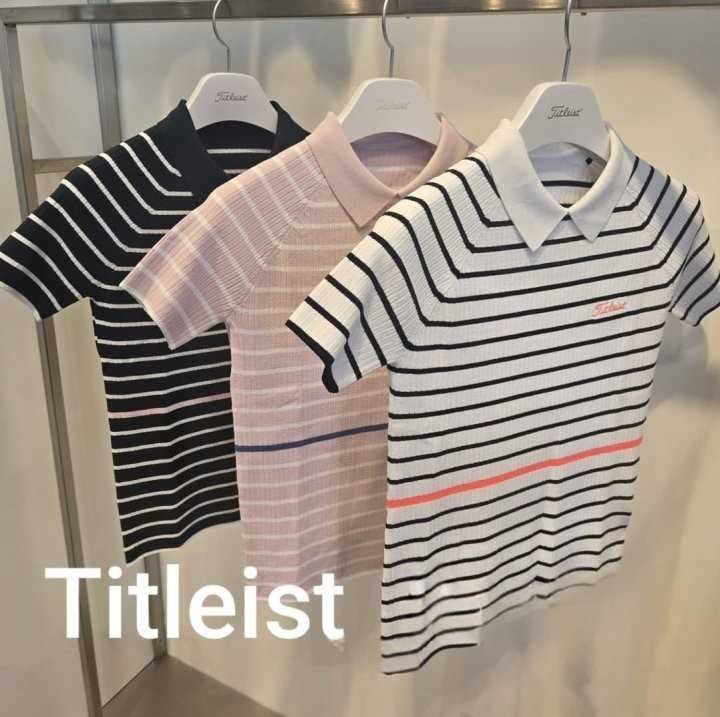 타이틀리스트 여성 스트라이프 패턴 스웨터(3color)