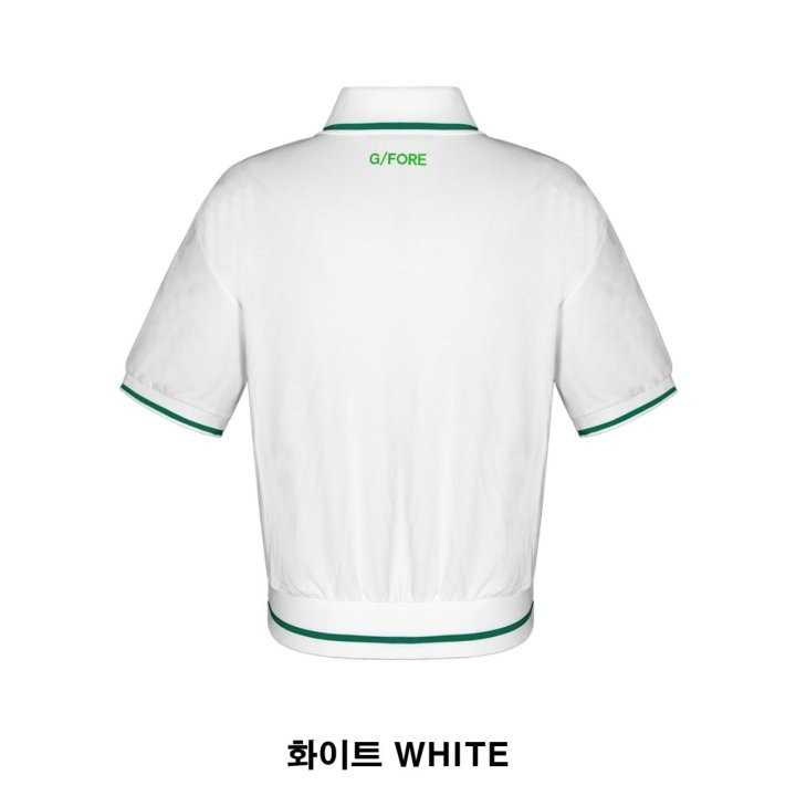 지포어 여성 하프집업 스판 반팔 카라티(4color)