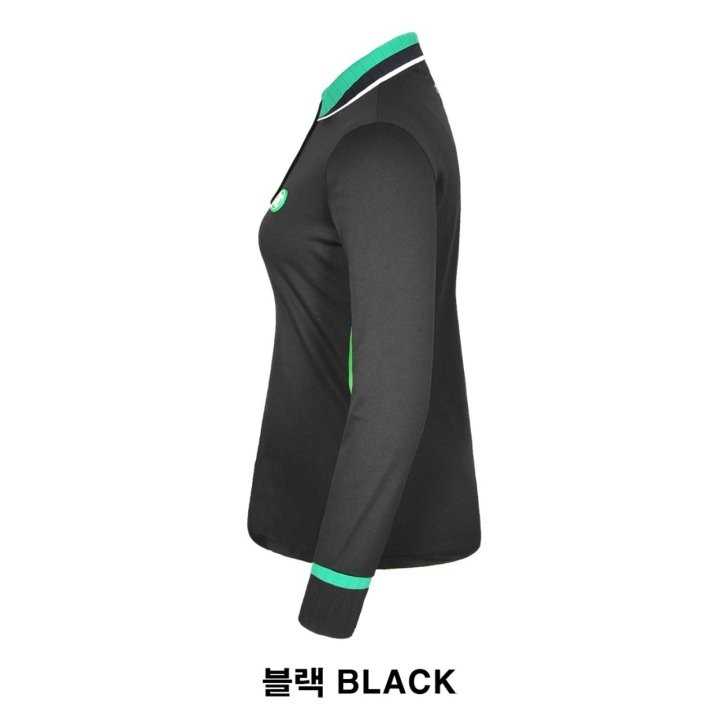 지포어 칼라 피케 긴팔 여성 카라티(2color)