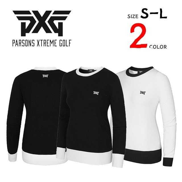 PXG 자수 로고 라운드 여성 니트(2color)