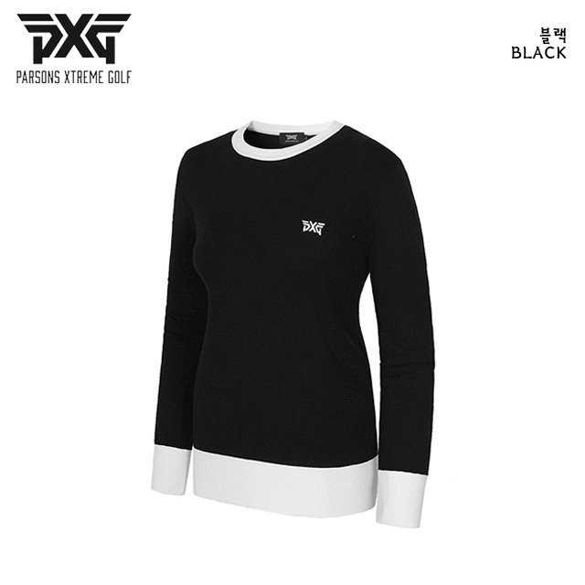 PXG 자수 로고 라운드 여성 니트(2color)