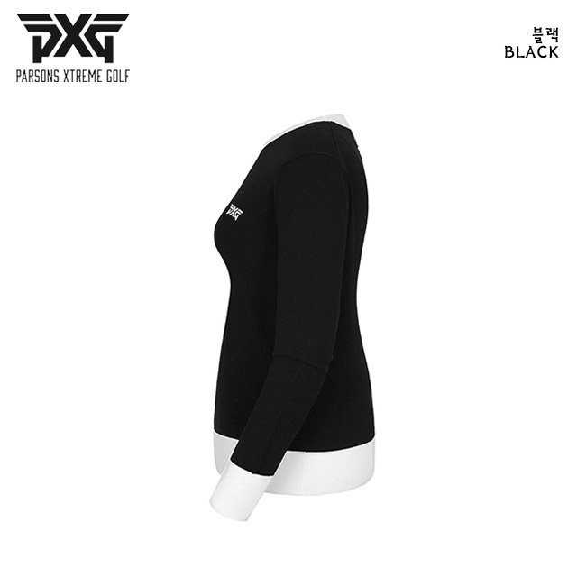 PXG 자수 로고 라운드 여성 니트(2color)