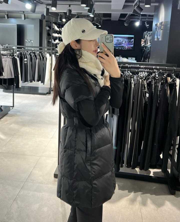 PXG 여성 겨울 하프 슬리브 롱 다운 베스트