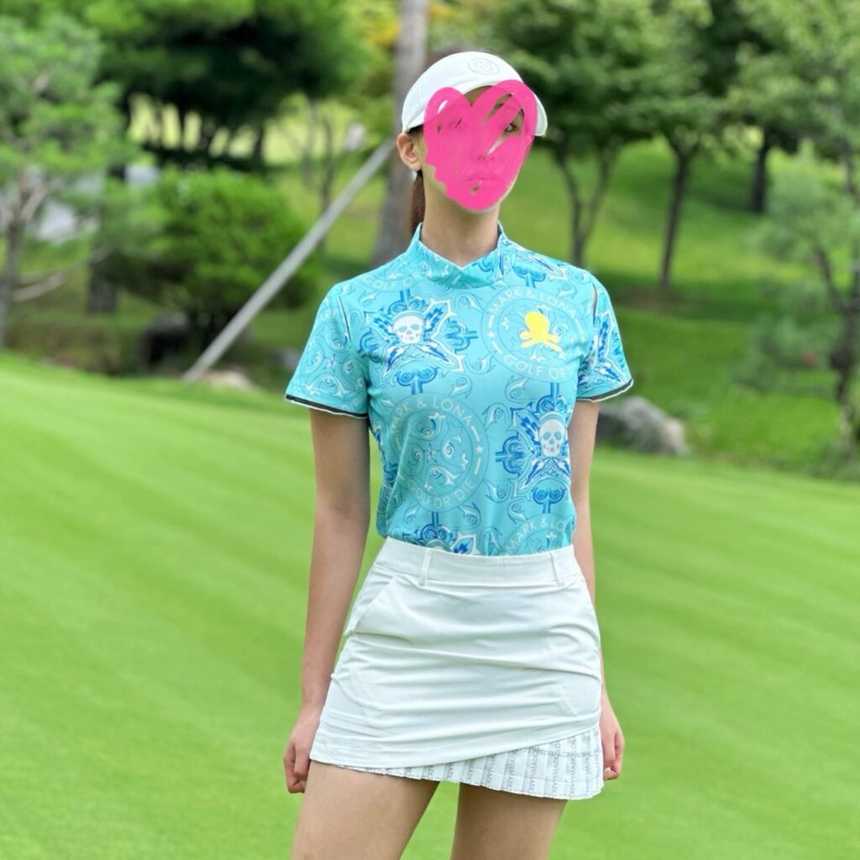 마크앤로나 여성 스컬&플라워 퍄턴 하이넥쇼츠