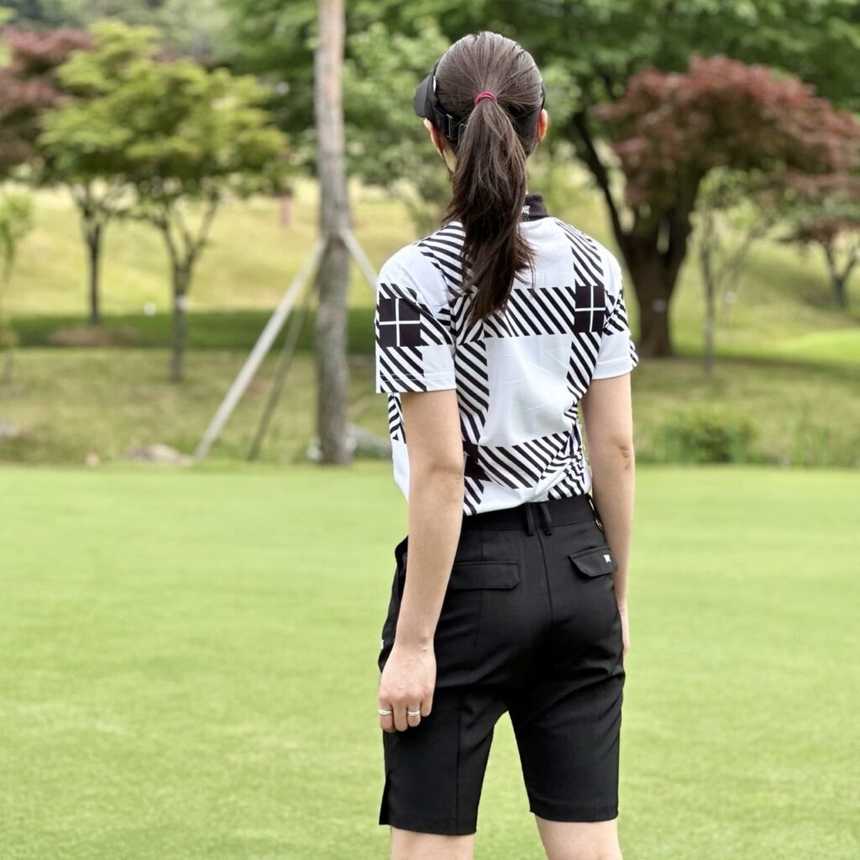 PXG 우먼 썸머 패턴 쇼츠 슬리브
