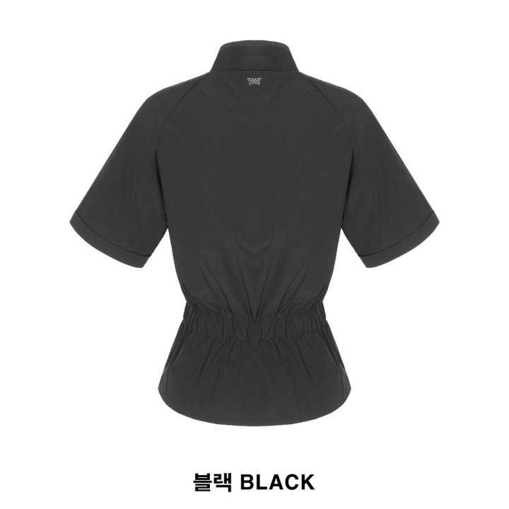 PXG 여성 웨이스트 밴딩 풀집업 반팔 자켓(2color)