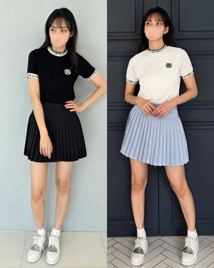 지포어 여성 하이넥 골지 셔츠(2color)