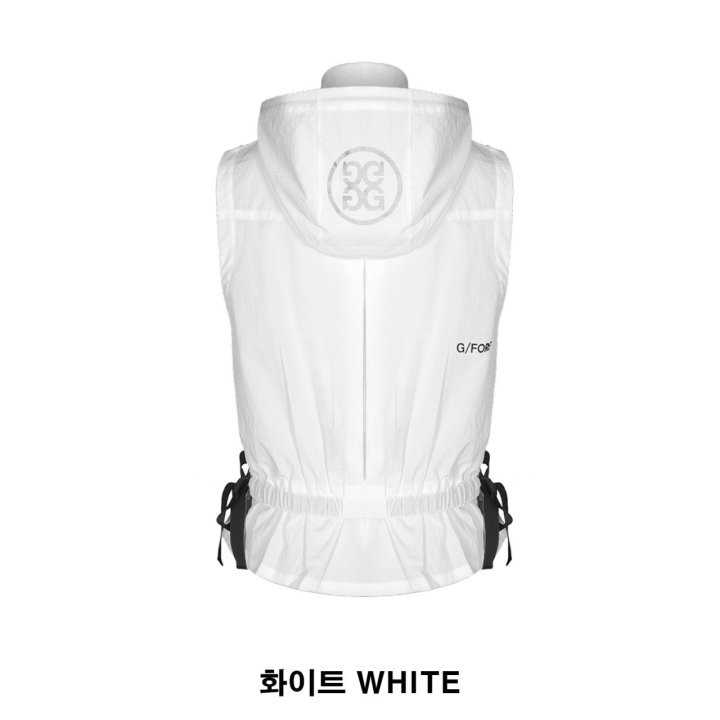 지포어 여성 냉감 스트링 와플 후드 조끼(2color)