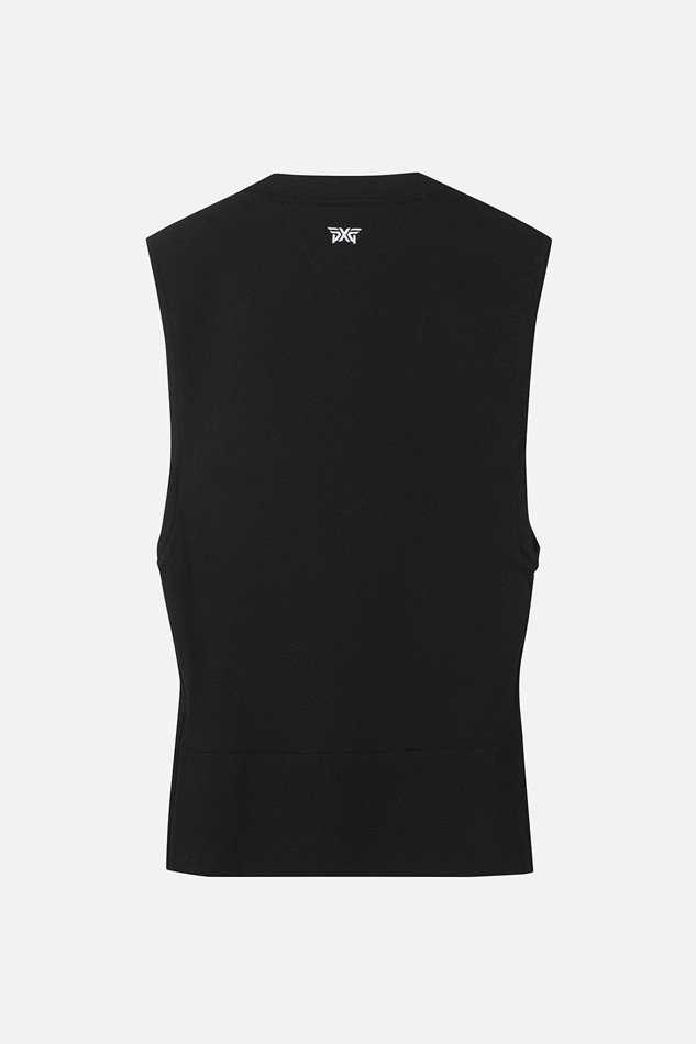 PXG 여성 케이블 조직의 V넥 니트 베스트(2color)