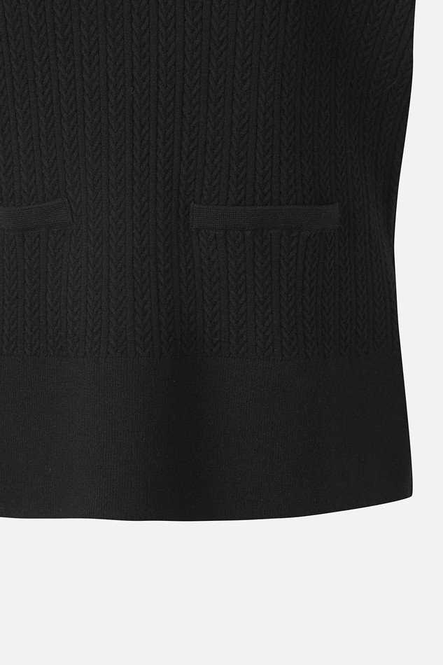 PXG 여성 케이블 조직의 V넥 니트 베스트(2color)