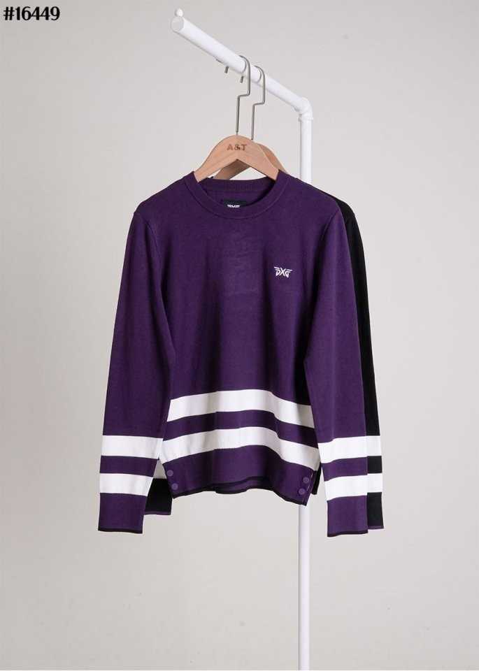 PXG 여성 투 블럭 라운드 넥 니트 풀오버(2color)