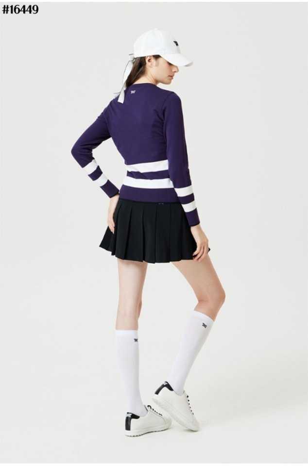 PXG 여성 투 블럭 라운드 넥 니트 풀오버(2color)