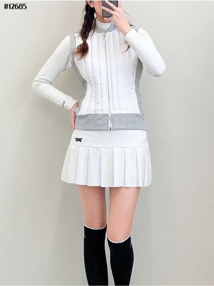 PXG 여성 퍼포먼스 스웻셔츠 하트 경량 누빔집업 베스트