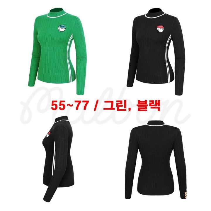 말본 여성 버킷 패치 골지 니트 목폴라(2color)
