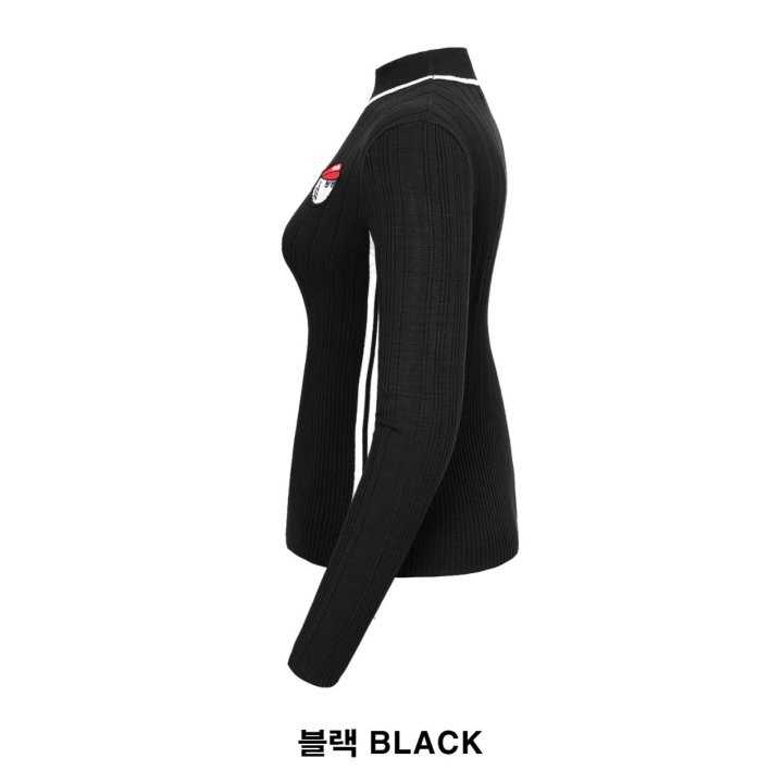 말본 여성 버킷 패치 골지 니트 목폴라(2color)