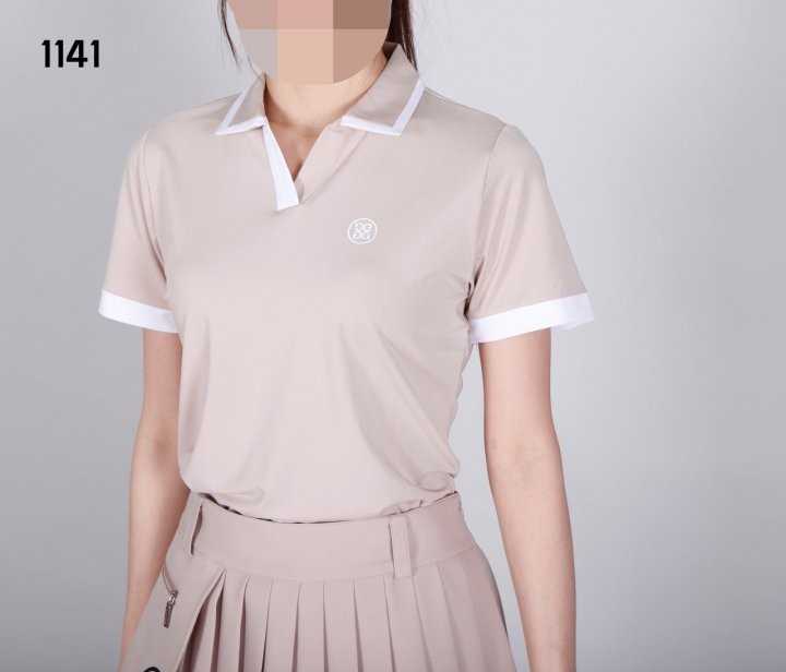 지포어 여자 1141 V트임 반팔 카라티(2color)