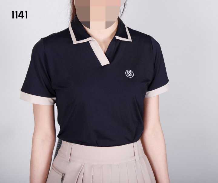 지포어 여자 1141 V트임 반팔 카라티(2color)