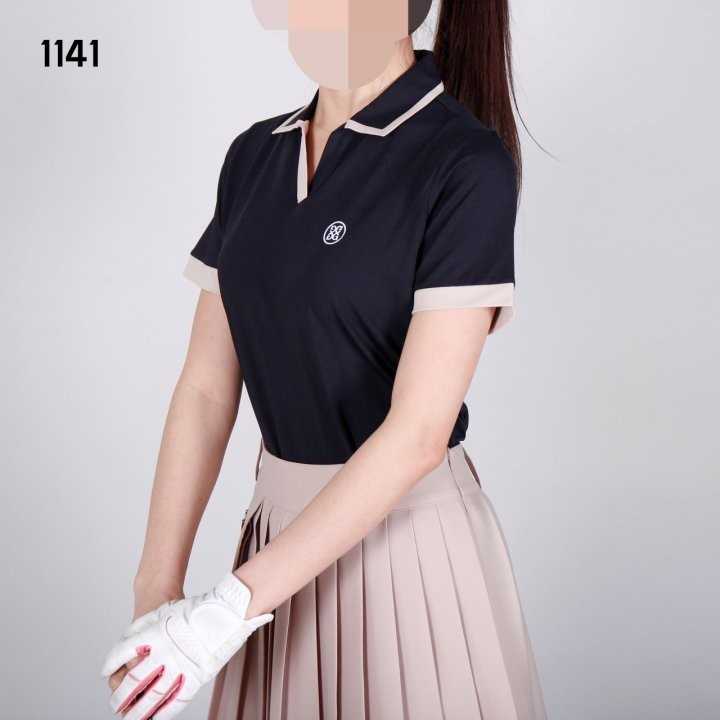 지포어 여자 1141 V트임 반팔 카라티(2color)