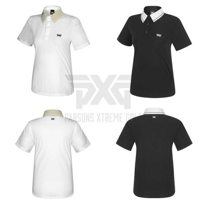 PXG 여성 자수로고 쿨 반팔 카라티(2color)