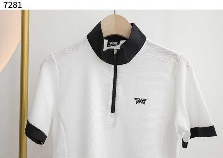 PXG 수입고급 여성 여름 쿨링 카라 반팔 집업티셔츠(3color)