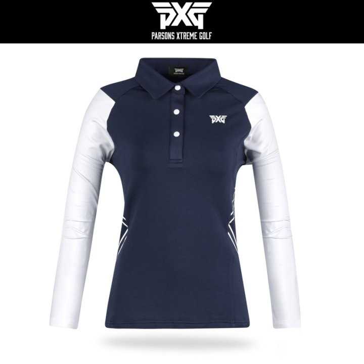 PXG 여성 허리나염 카라긴팔(2color)