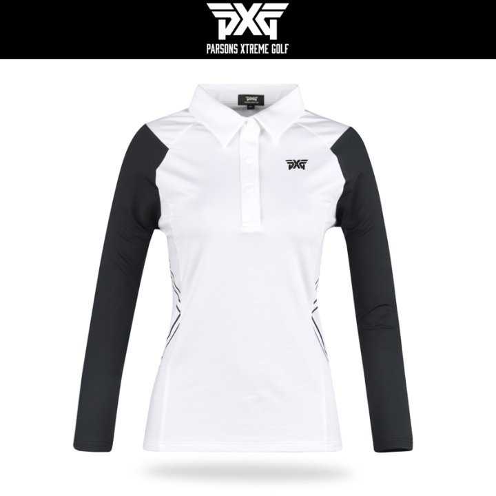 PXG 여성 허리나염 카라긴팔(2color)