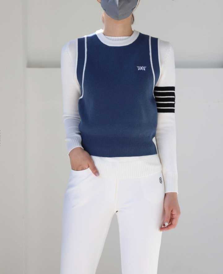 PXG 수입고급 여성 라운드넥 베스트(3color)