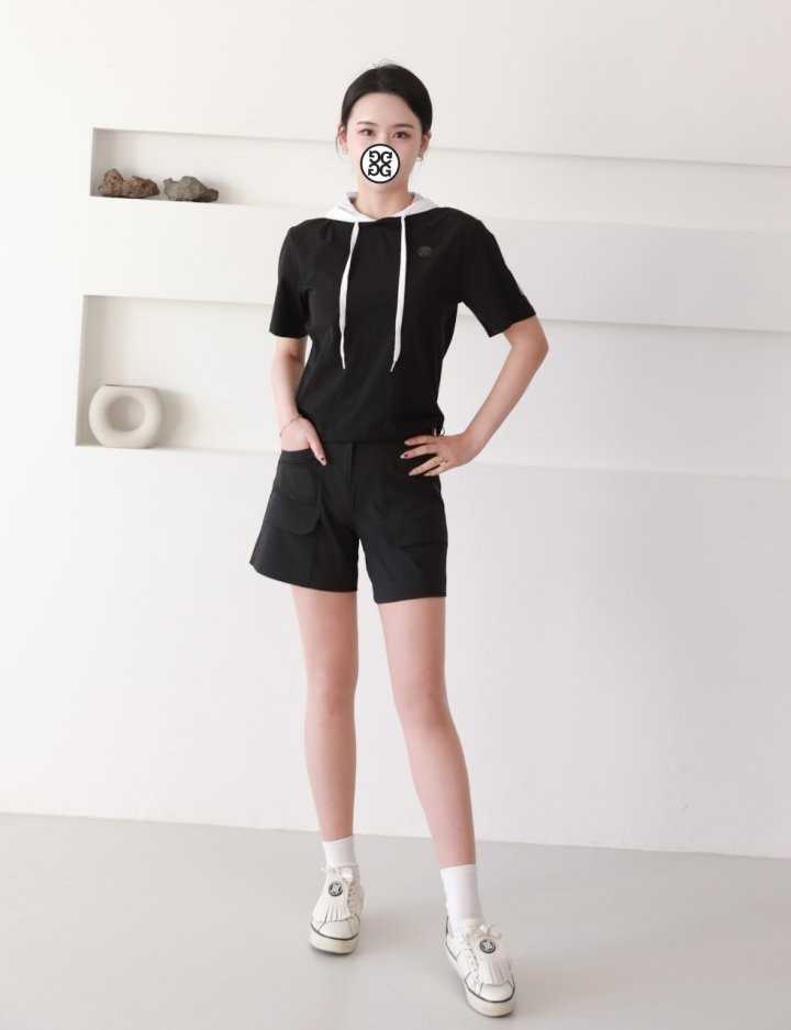 지포어 여성 썸머 슬리브 후드 셔츠(3color)