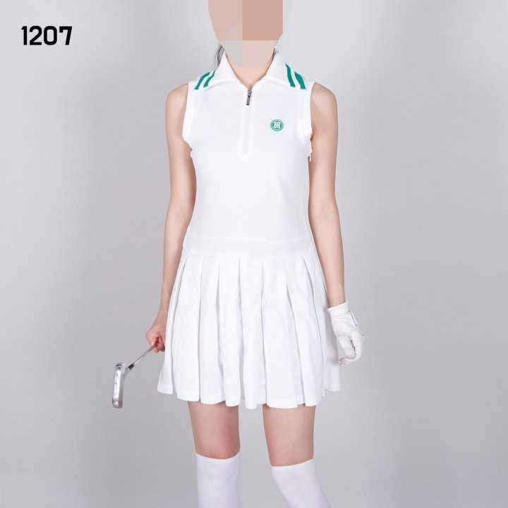 지포어 여자 1207 카라 배색 플리츠 원피스(2color)