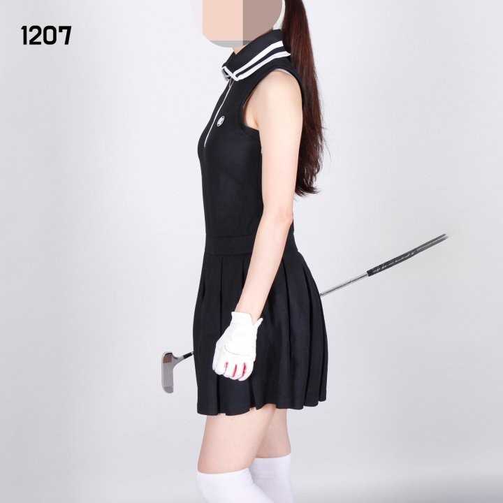지포어 여자 1207 카라 배색 플리츠 원피스(2color)