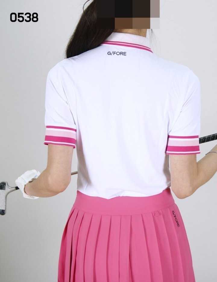지포어 여자 0538 배색 반팔 카라티(2color)