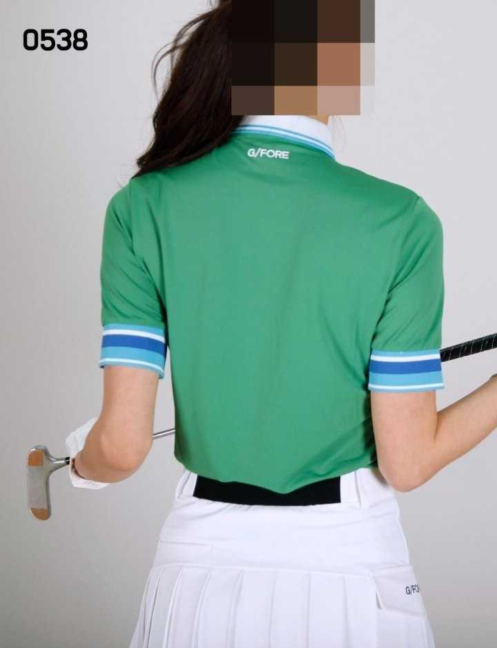 지포어 여자 0538 배색 반팔 카라티(2color)