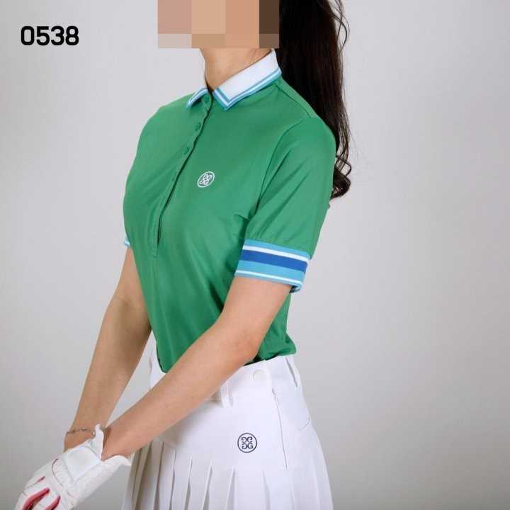 지포어 여자 0538 배색 반팔 카라티(2color)
