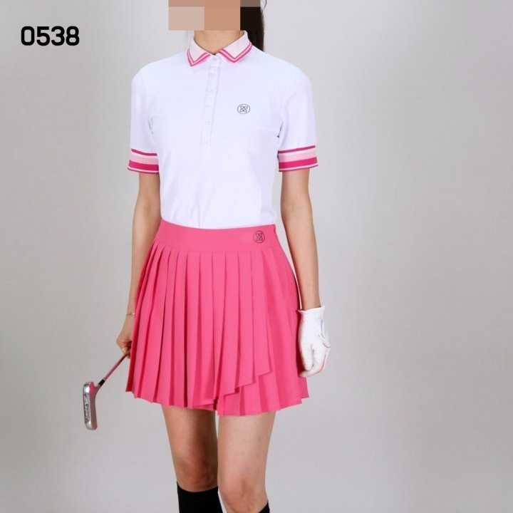 지포어 여자 0538 배색 반팔 카라티(2color)