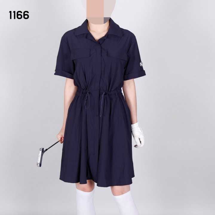 지포어 여자 1166 실키 포켓 반팔 원피스(2color)