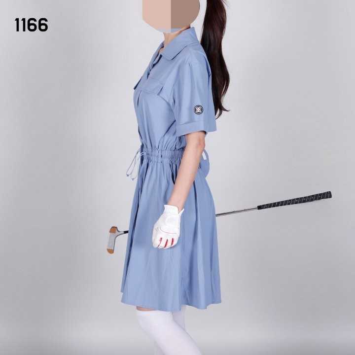지포어 여자 1166 실키 포켓 반팔 원피스(2color)