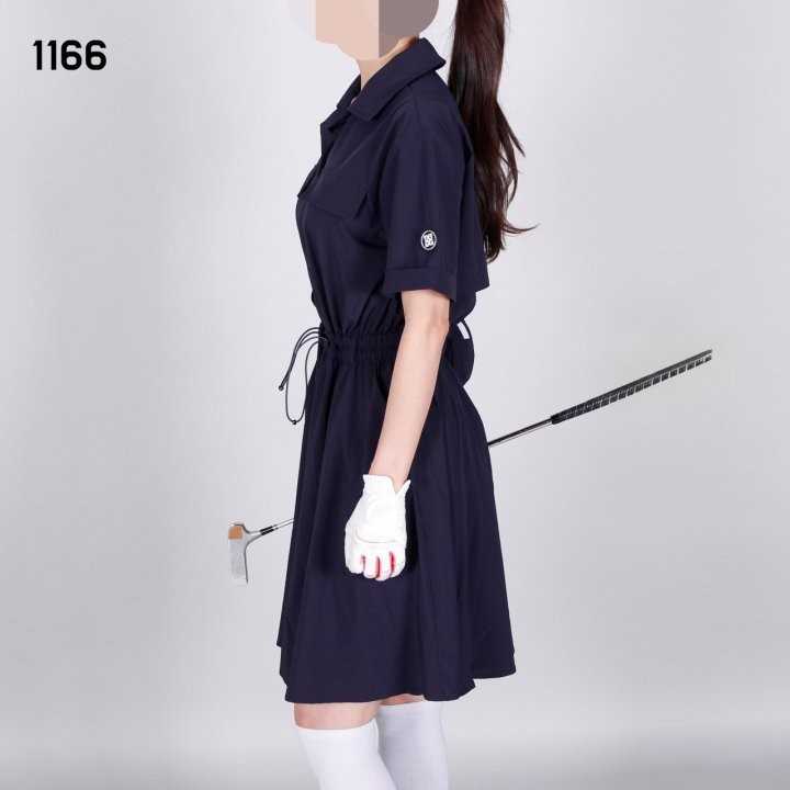 지포어 여자 1166 실키 포켓 반팔 원피스(2color)