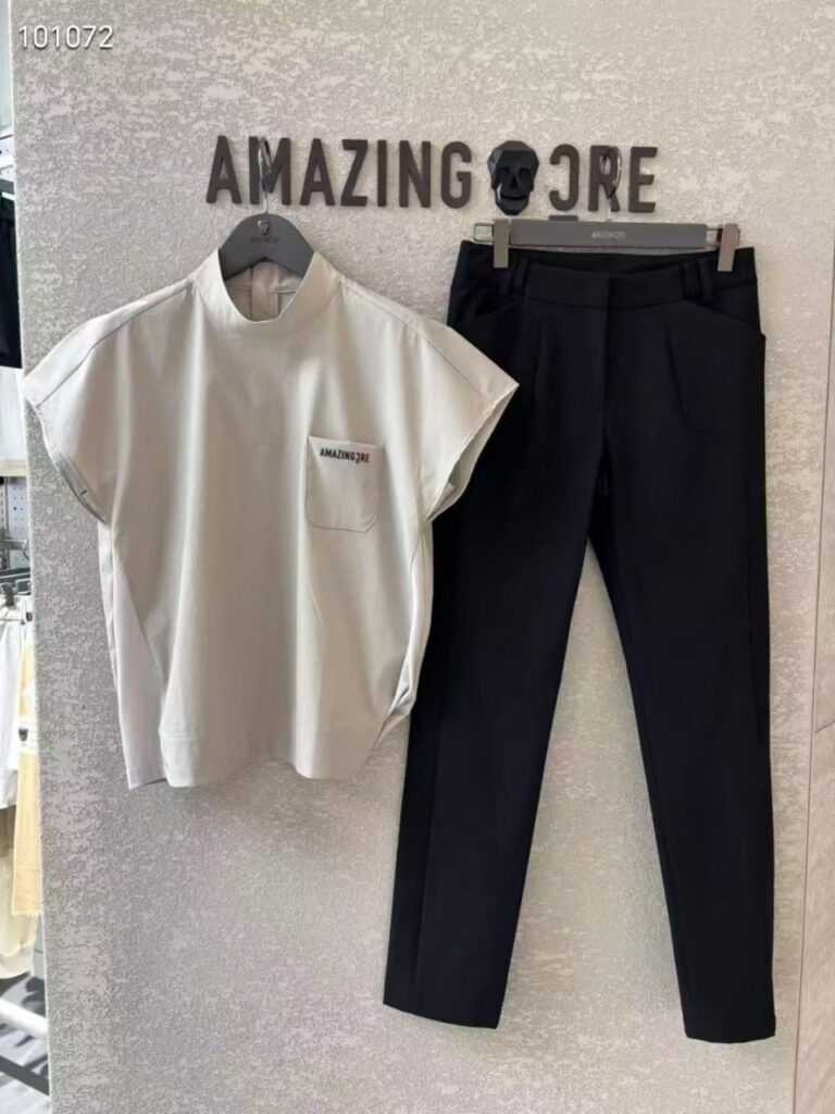 어메이징크리 여성 트레블 부스터 에어홀 티셔츠&스커트 세트(2color)
