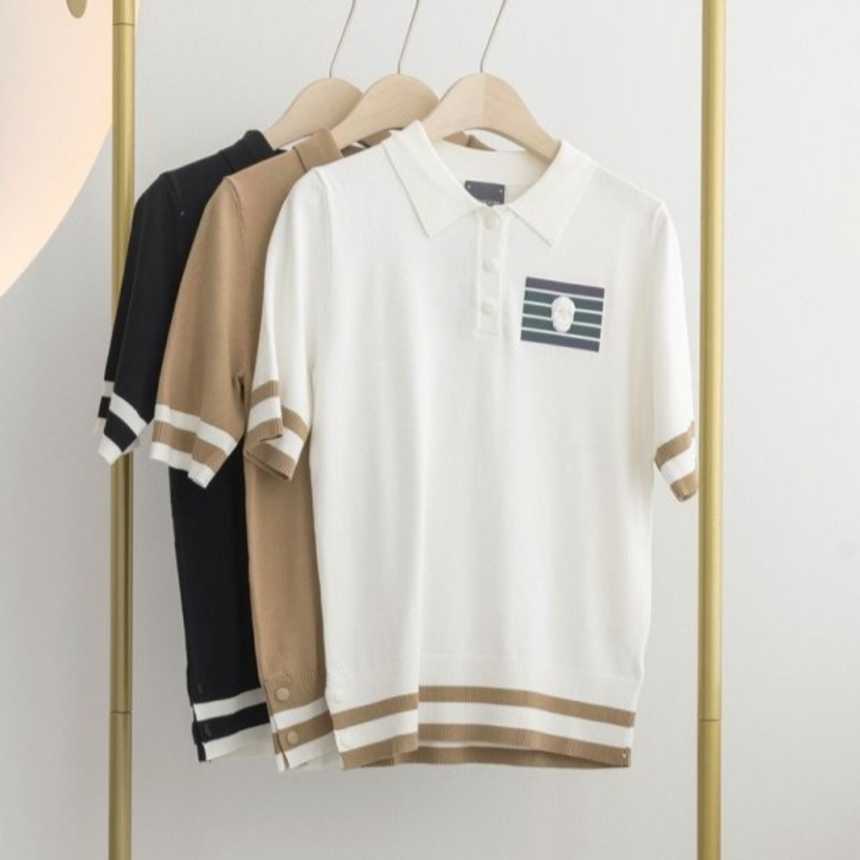 어메이징크리 여성 썸머 골지 카라 스웨터(3color)