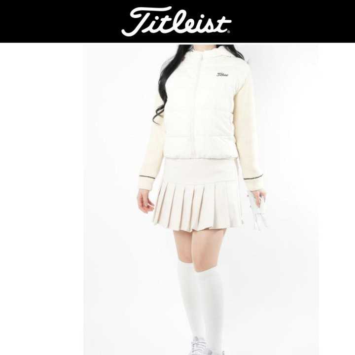 타이틀리스트 여성 소매라인 후드 덕다운 집업(3color)