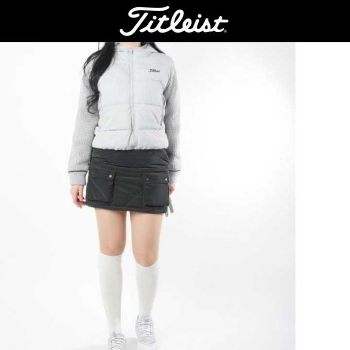타이틀리스트 여성 소매라인 후드 덕다운 집업(3color)