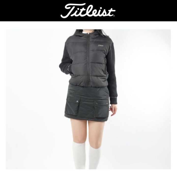 타이틀리스트 여성 소매라인 후드 덕다운 집업(3color)