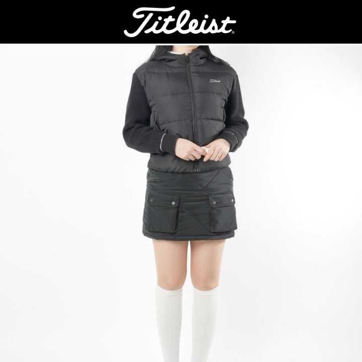 타이틀리스트 여성 소매라인 후드 덕다운 집업(3color)
