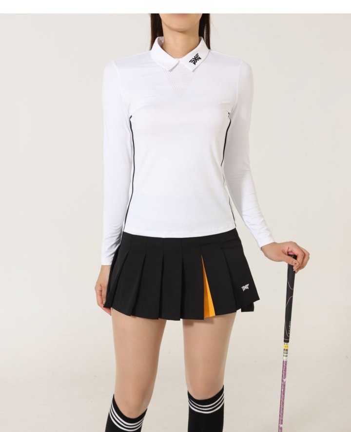 PXG 수입 우먼 쿨링 카라 롱슬리브 티셔츠(2color)
