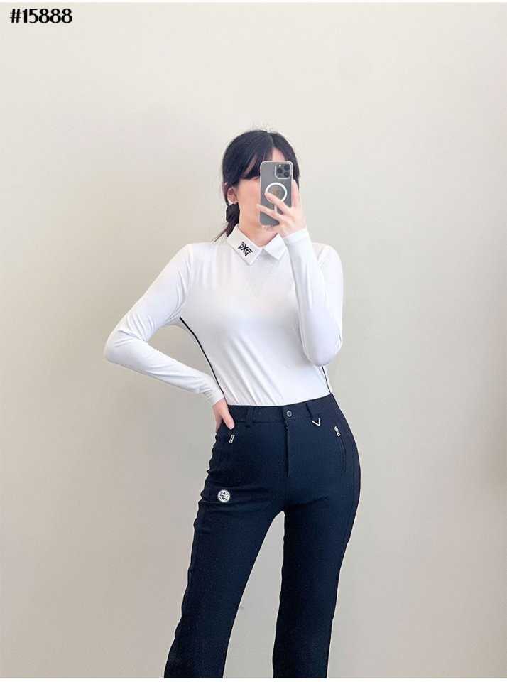 PXG 여성 썸머 쿨링 카라 긴팔 티셔츠
