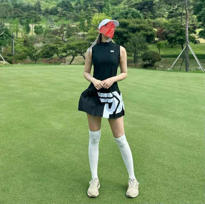 PXG 우먼 썸머 빅로고 플렛 원피스