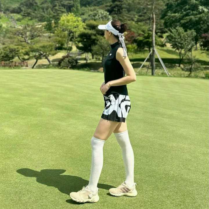 PXG 우먼 썸머 빅로고 플렛 원피스